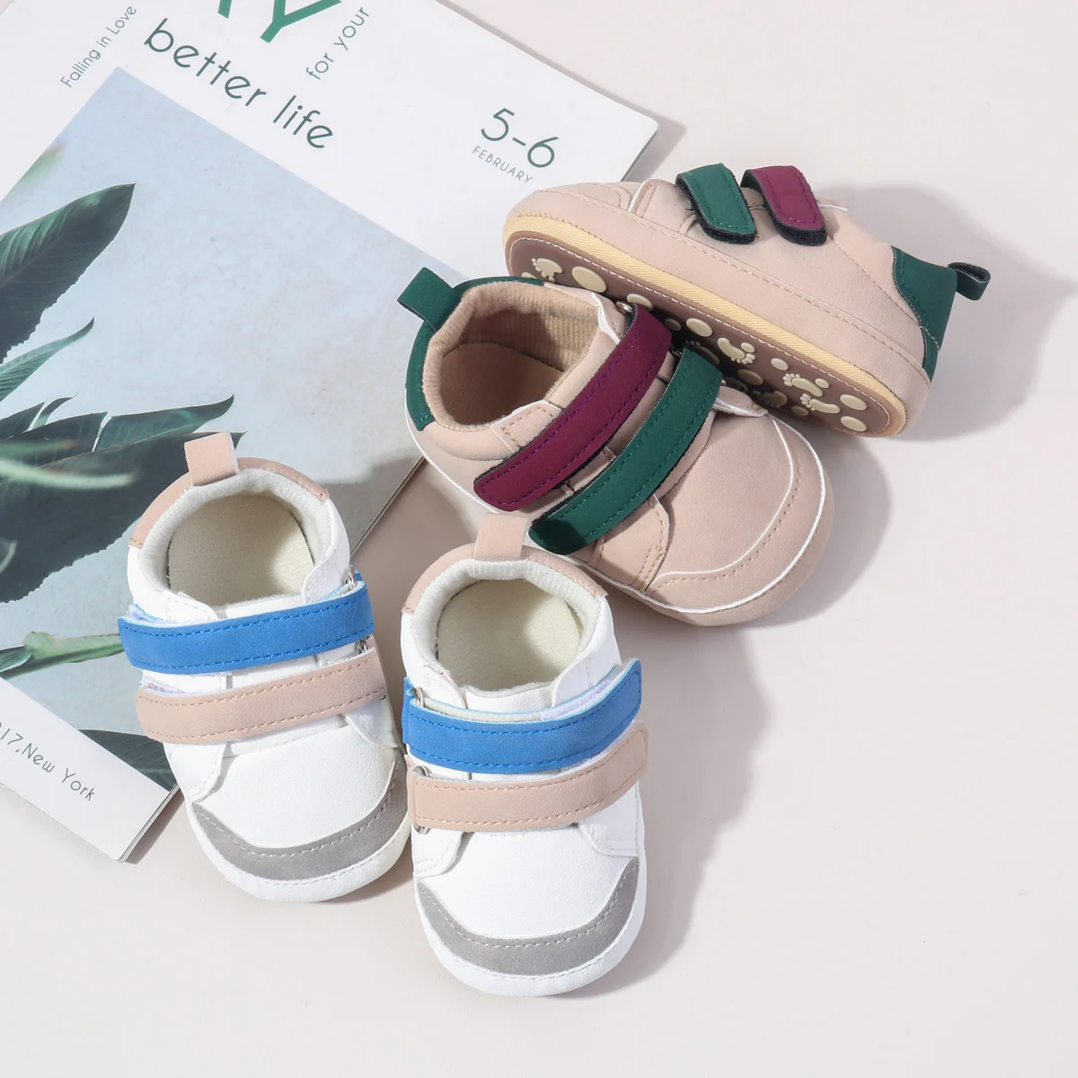 

2025 Spring And Autumn Baby Boys And Girls First Walking Indoor Outdoor Casual Toddler Shoes With PU Leather and TPR Sole