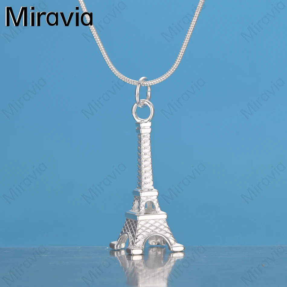

Miravia 925 Sterling Silver Tower Pendant Necklace Women'S Exquisite Cute Wedding Party Jewelry