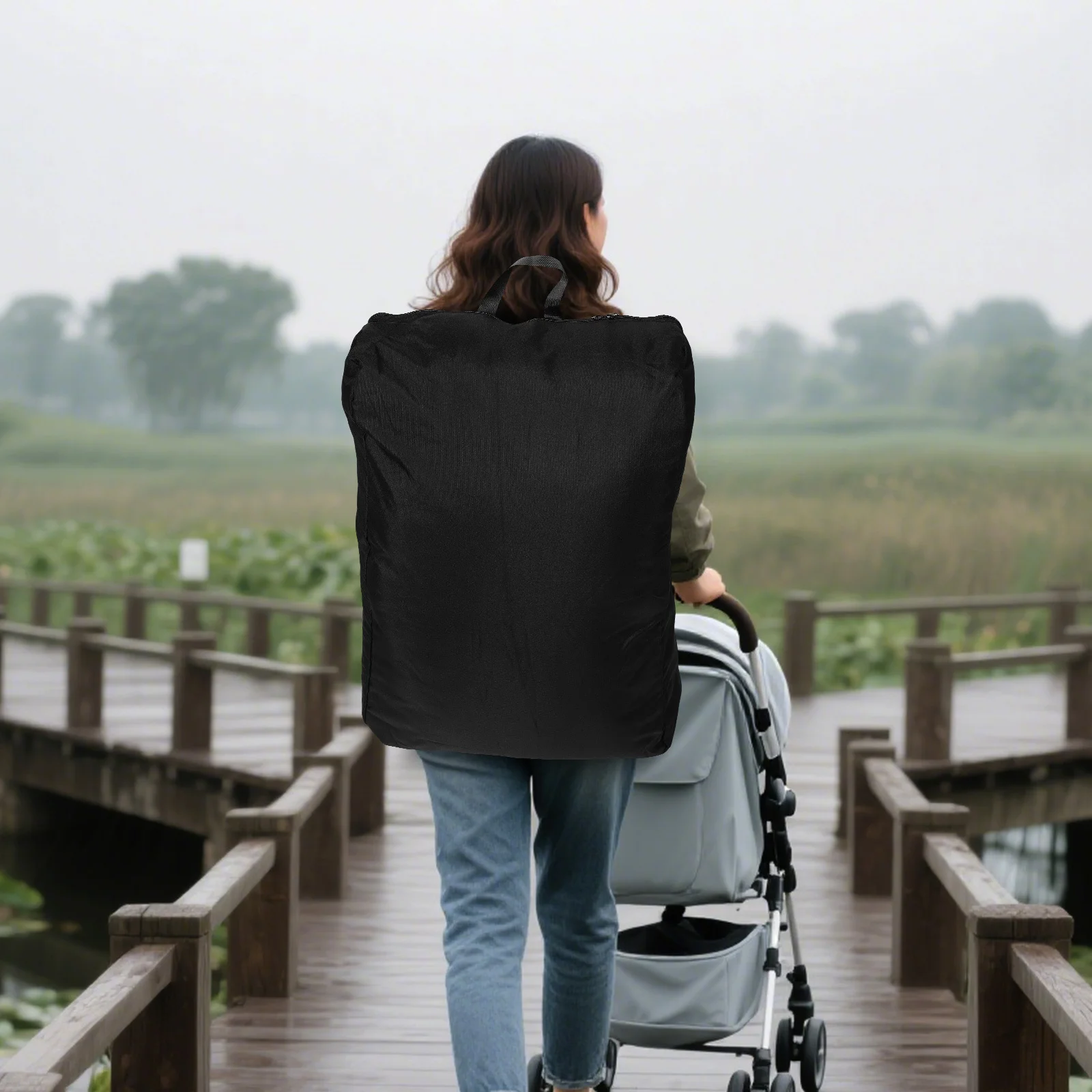 Lightweight Pram Travel Bag 66X45X18Cm Foldable Stroller Transport Organizer Airport Protection Backpack For Baby Stroller