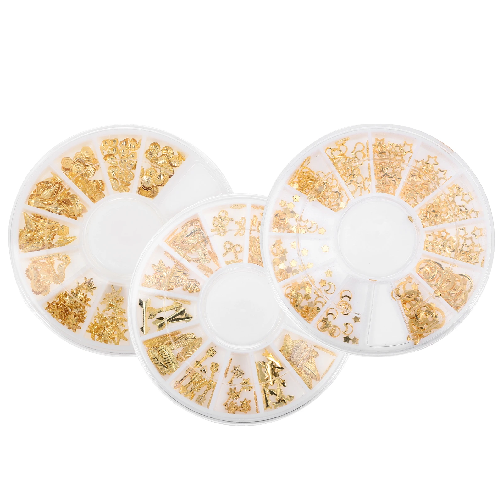 

DIY Resin Fillers 3 Boxes Alloy Charms Phone Case Decors Craft Epoxy Metal Pieces Jewelry Making Nail Art Supplies