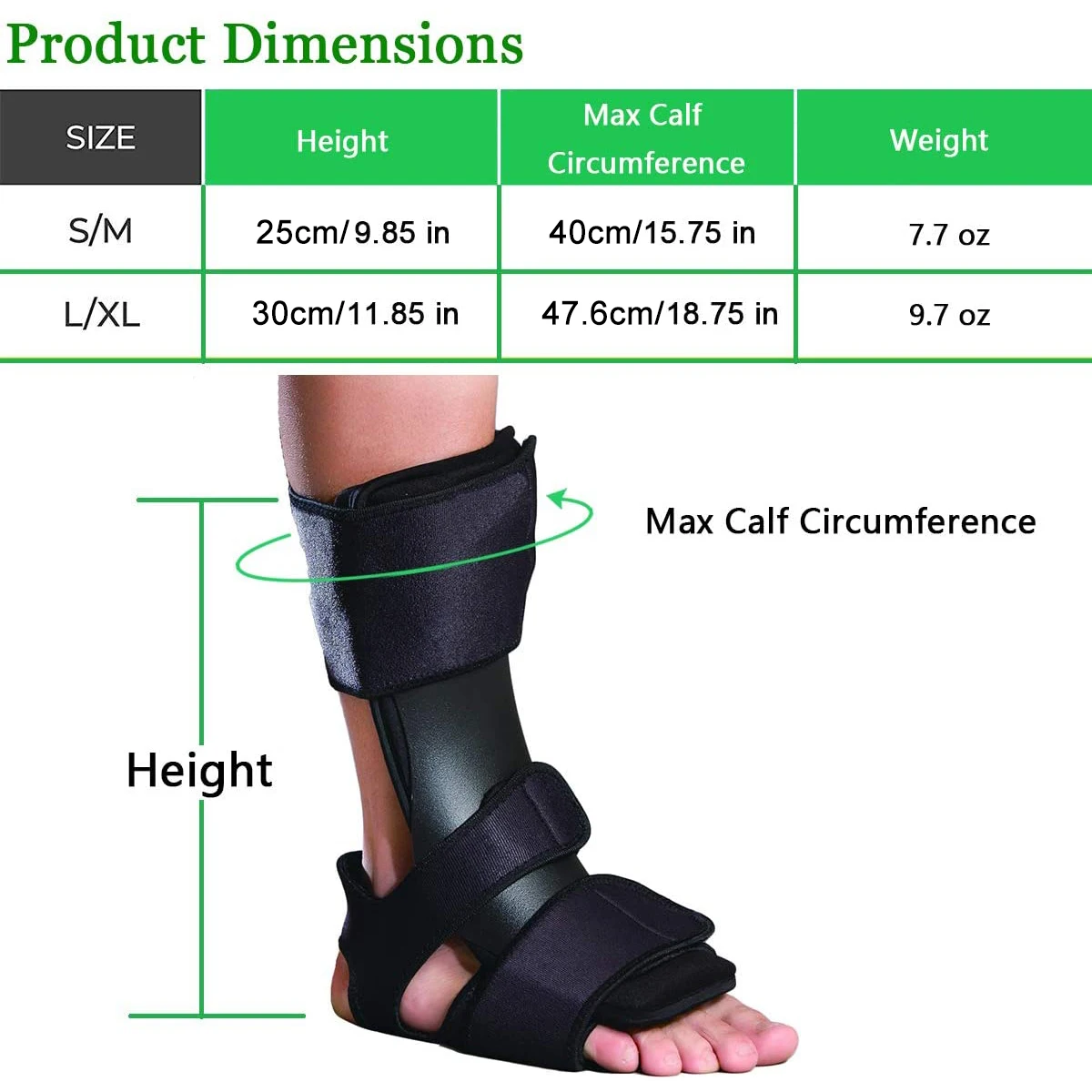 Plantar Fasciitis Night Splint Pain Relief, Foot Drop Brace for Sleeping, Achilles Tendon Stretcher Nighttime Ankle Dorsiflexion