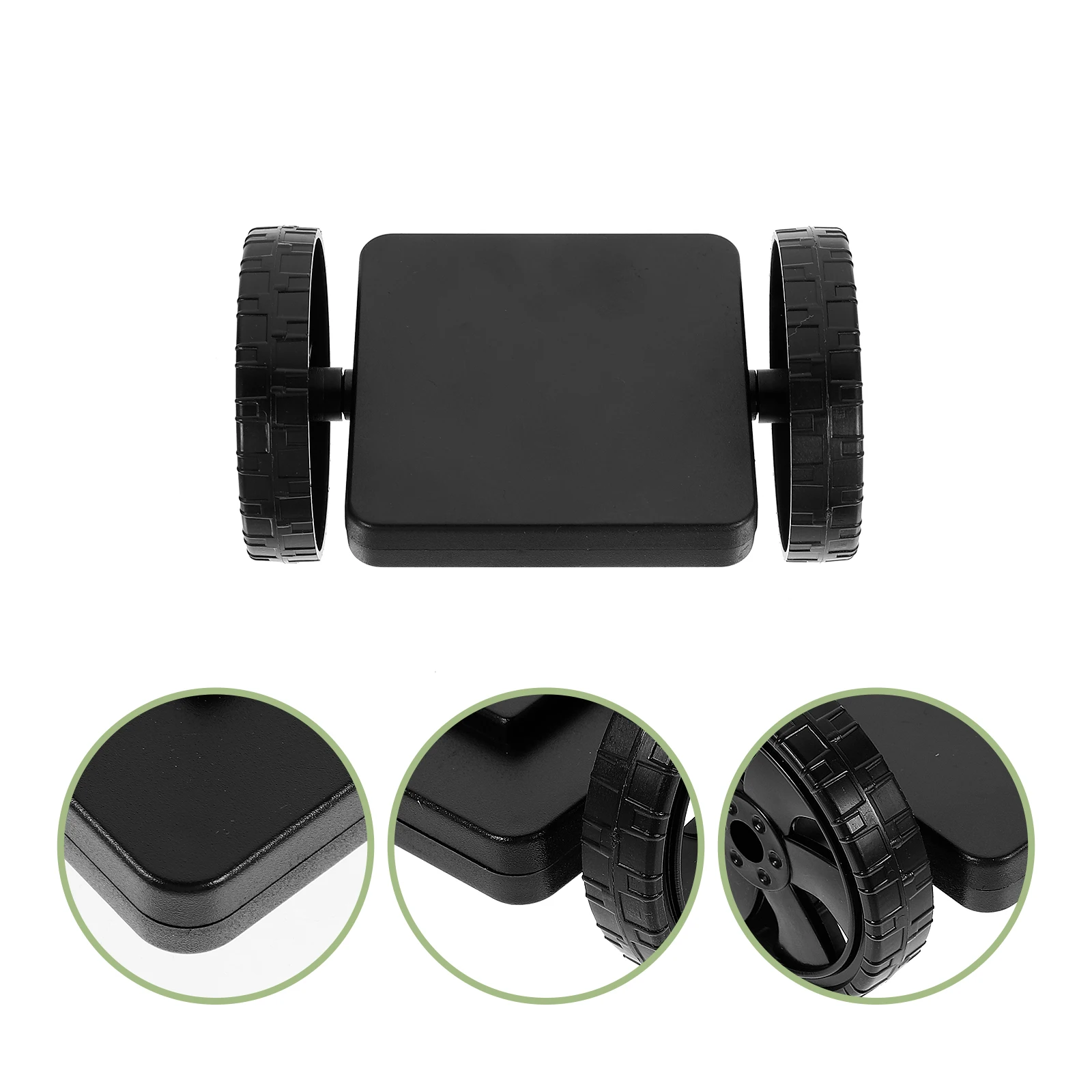 

2pcs Wheels Building Toys Kids Creativity Development Educational Playset Plastic Black Color 3D