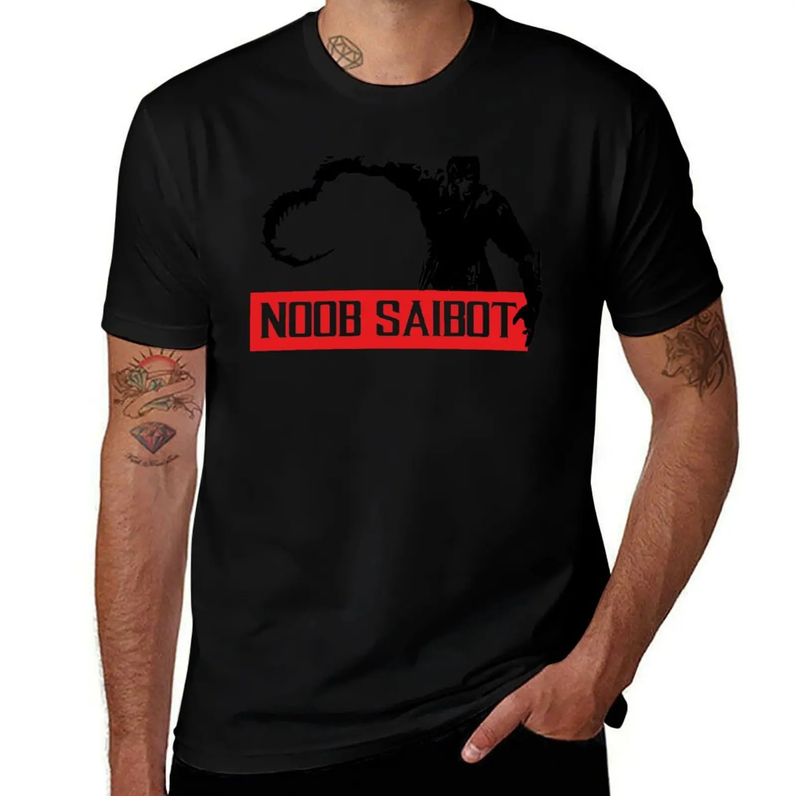 Футболка Noob Saibot, повседневный топ без железных элементов декора, с короткими рукавами