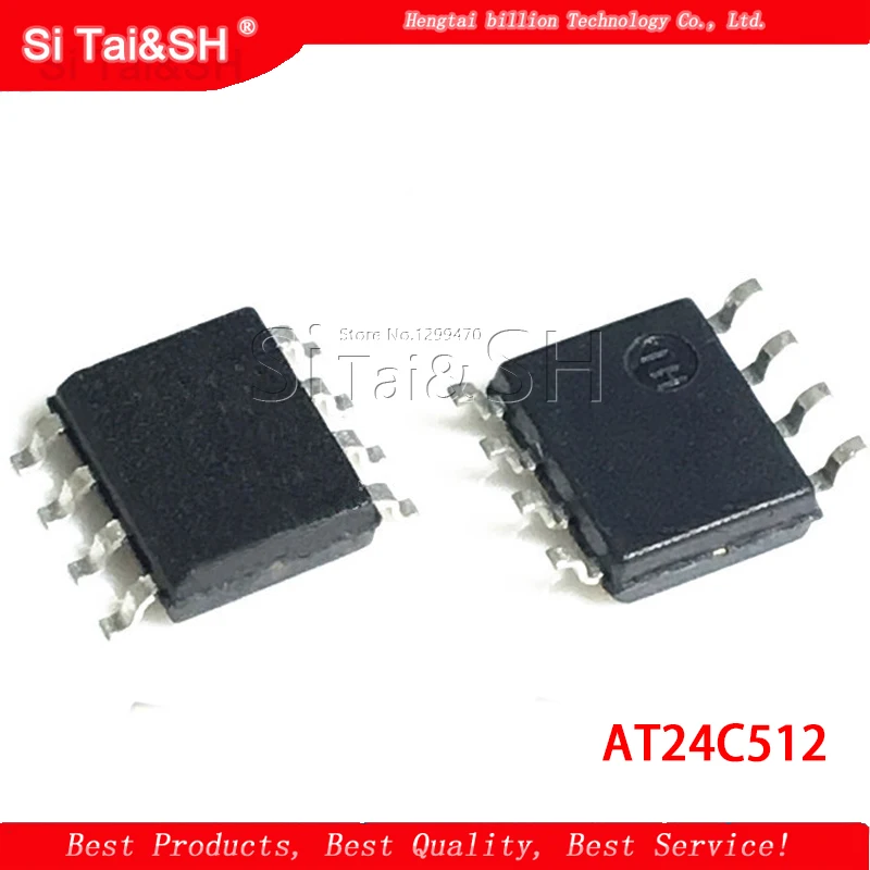 10pcs AT24C512 SOP 24C512 memory PROM SOP-8 marking: 2FC AT24C512C-SSHD-T Original