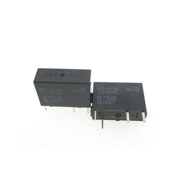 

10PCS HOT 12V relay G6D-1A-ASI-12VDC G6D-1A-ASI G6D 1A ASI G6D1AASI DC12V 12VDC 12V 5A 4PIN