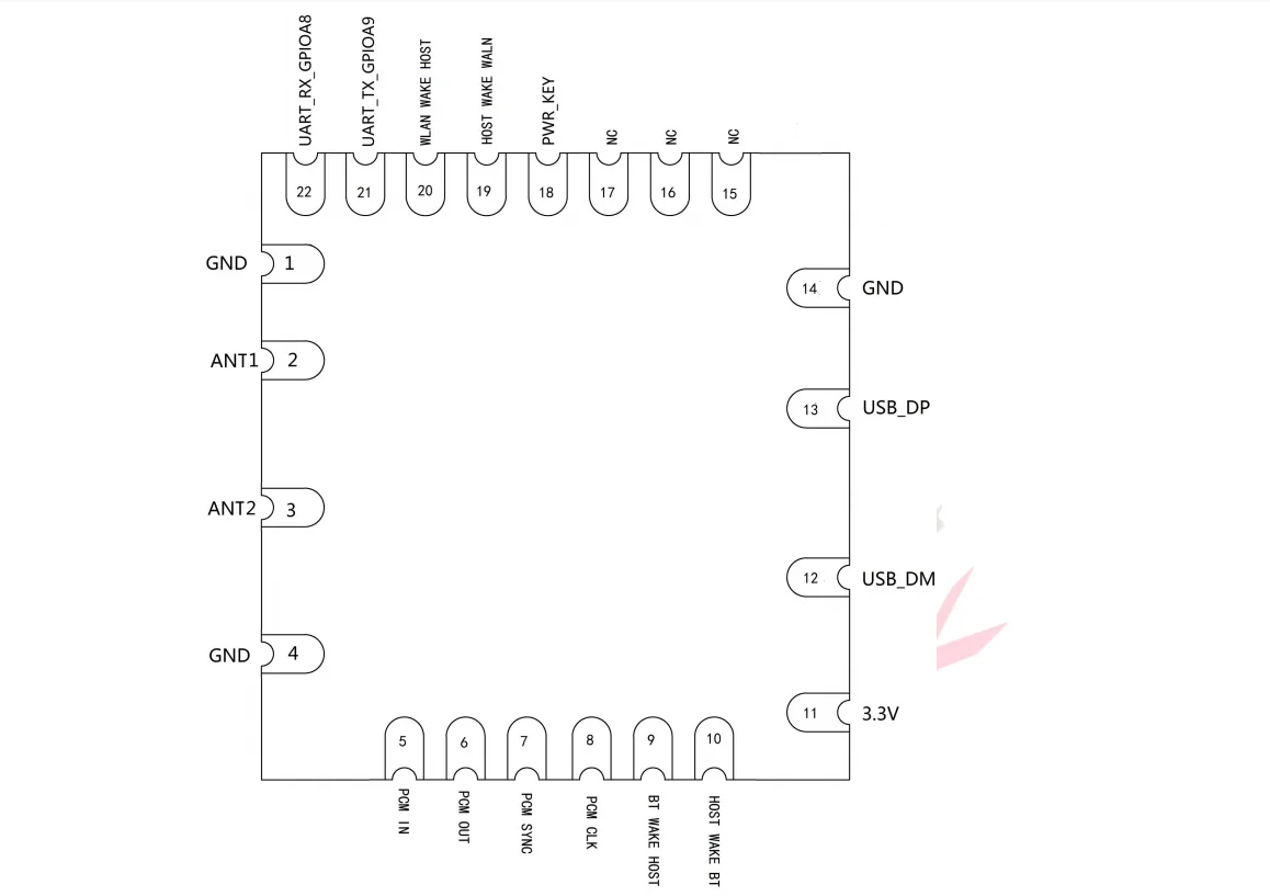 AIC8800D Wi-Fi6 Module  N200E-UU 2.4Gwifi6