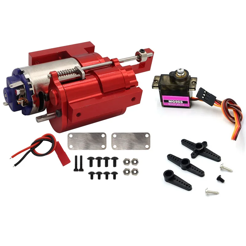 Three-Generation Full Metal 2 Speed Gearbox Transmission with Servo For WPL B1 B14 B24 C14 C24 MN D90 D91 MN96 1/12 RC Car Part