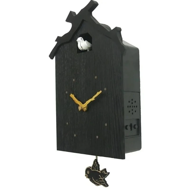 1PC  Cuckoo House Hanging Clock Wall Clock Wooden Clock With Chime And Pendulum For Home Office Living Room