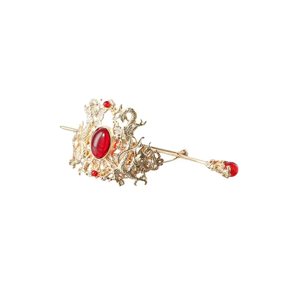 

Delicate Girls Jewelry Crystal Alloy Dragon Pearl Hanfu Ornament Chinese Style Hair Crown Women Tiara Hair Accessories