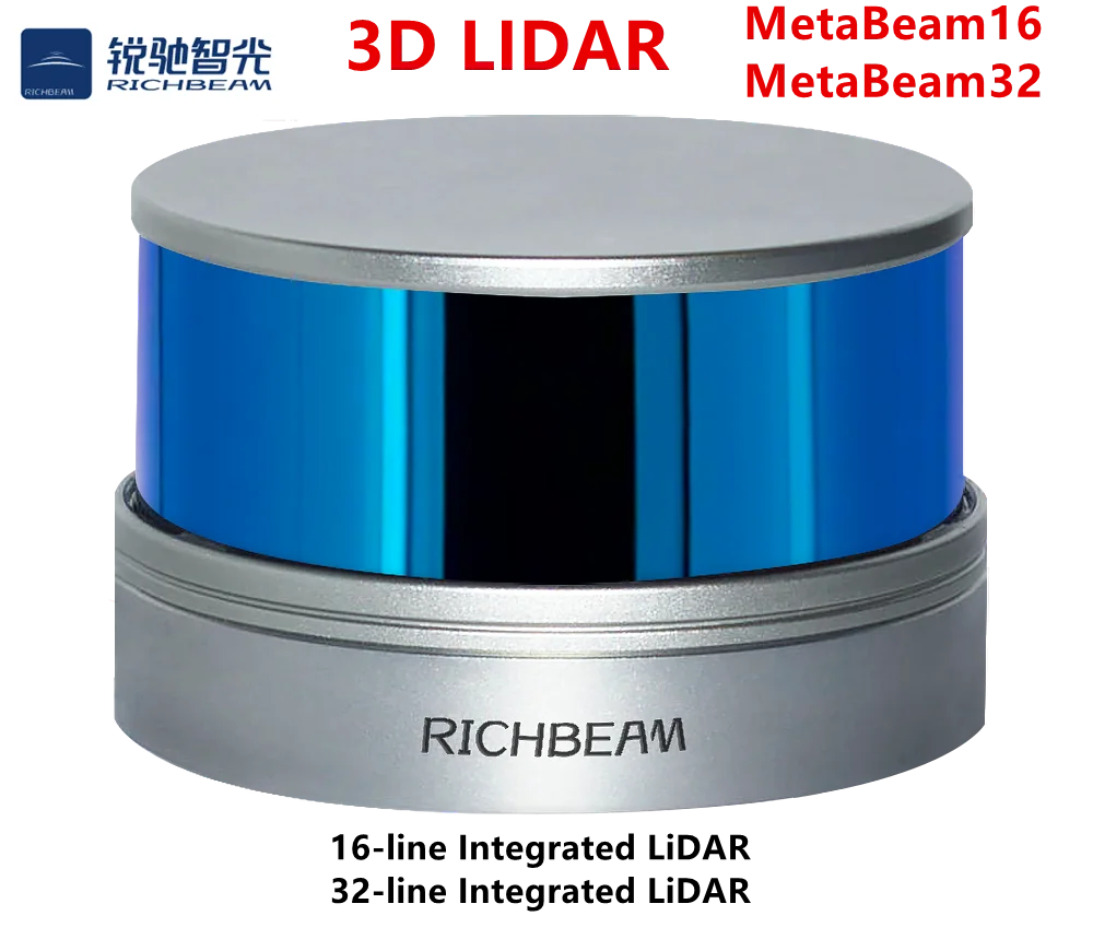 Richbeam 3D Multiline lidar sensor MetaBeam16 MetaBeam32 32-line integrated LiDAR  for Autonomous Driving and Robot