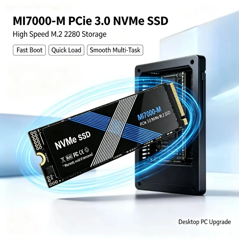 MI7000-M High Speed SSD Internal Solid State Drive for Laptop Desktop PC M.2 NVMe PCIe 3.0 500GB 1TB 2TB 4TB Options Available