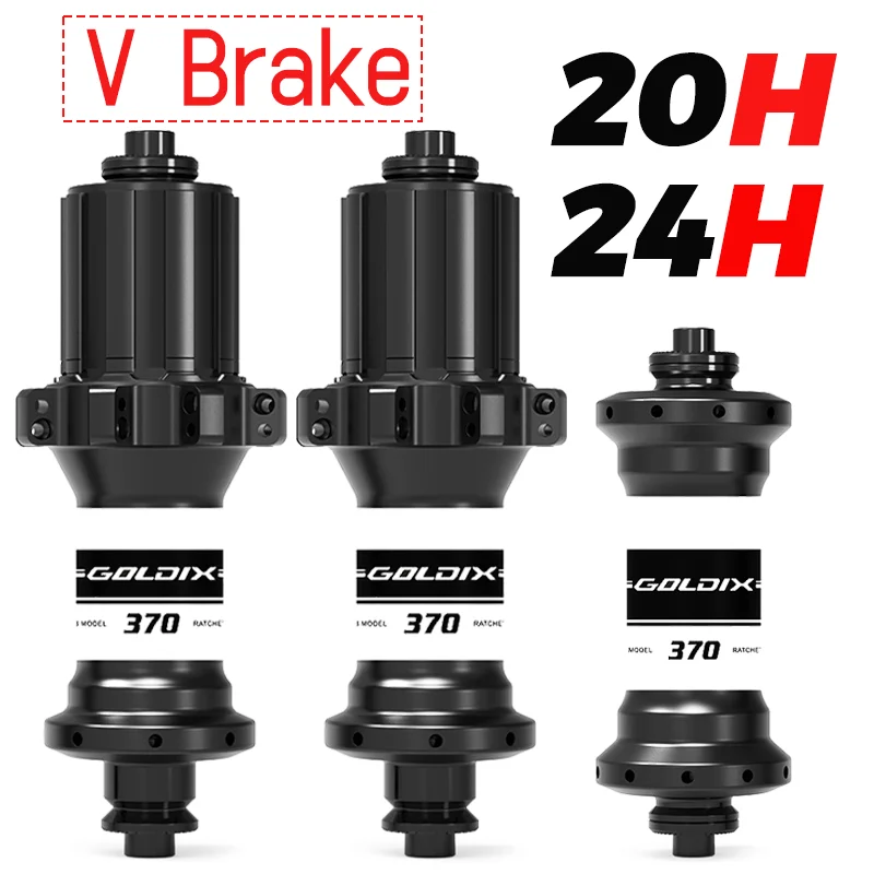 

Goldix R370 Road Bike Rim Brake Hub 20h 24h Straight Pull V Brake Hub 20 24 Holes 36t Ratchet Boost Bicycle Hub Hg Xdr