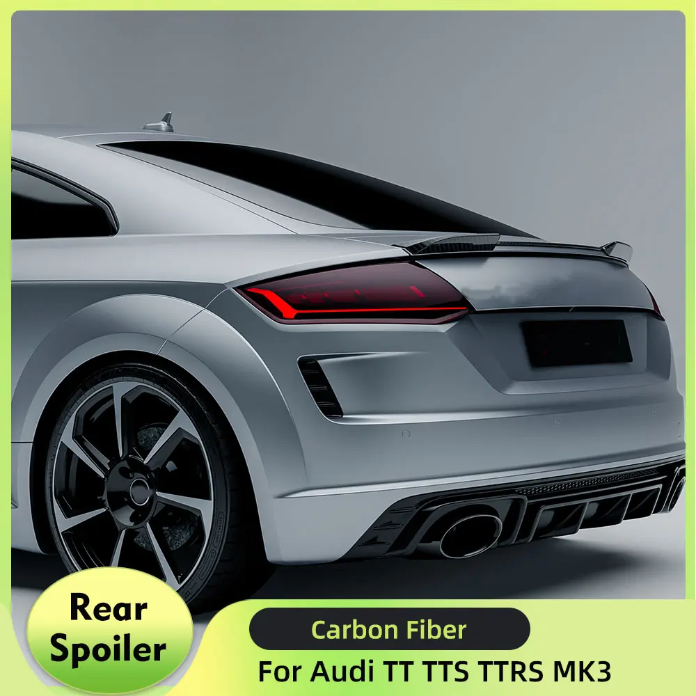 

Rear Trunk Spoiler Wing for Audi TT MK3 TTS TTRS TT SLINE 2015-2023 Carbon Fiber Rear Spoiler Boot Lip