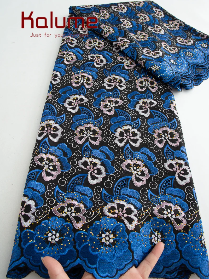 ผ้าลูกไม้ Kalume Lace 2025 คุณภาพสูง ผ้าลูกไม้ฝ้ายแอฟริกันในสวิตเซอร์แลนด์ ผ้าลูกไม้สวิสไนจีเรีย วัสดุสำหรับตัดเย็บชุดผู้หญิง