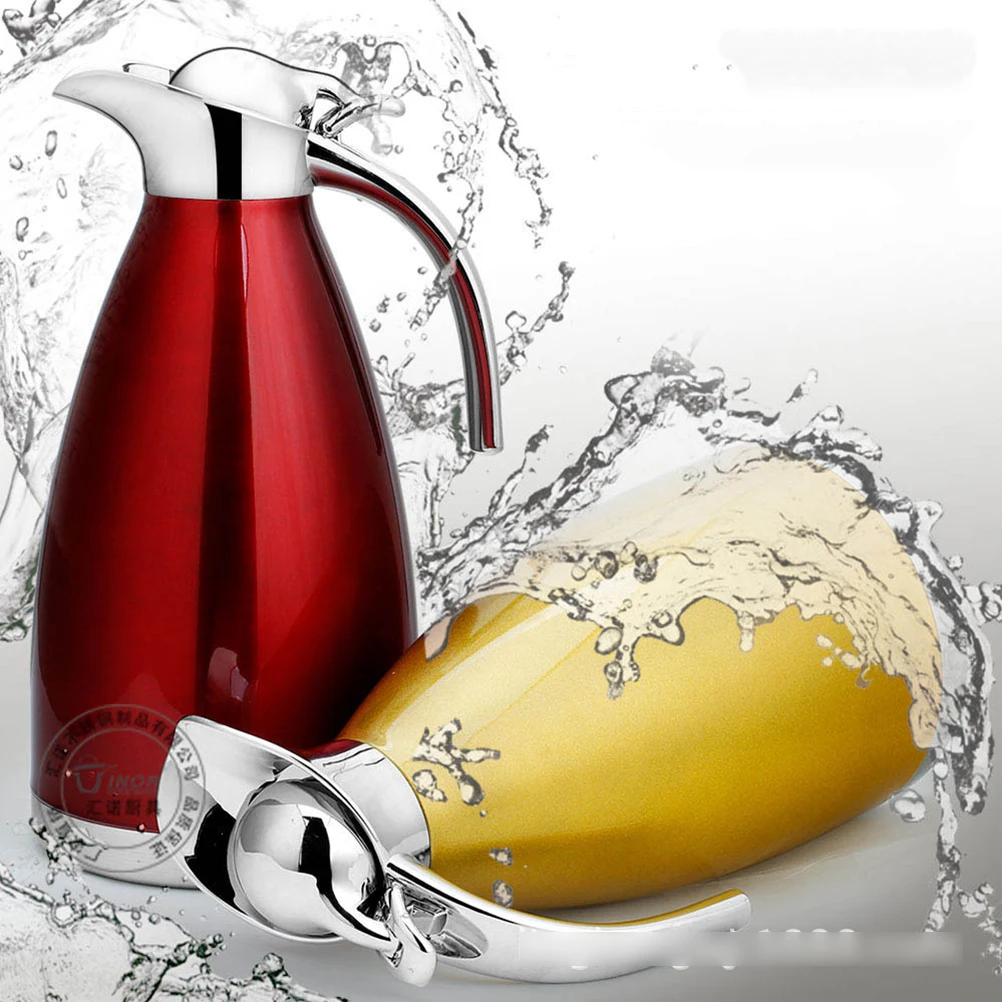

Stainless Steel Thermal Bottle 2.0L Double-Layer Insulated Pot Home Office Travel Vacuum Water Bottle
