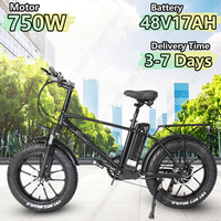 CMACEWHEEL T20 Electric Bicycle 750W Motor 48V17AH Adult city Electric Bike Hydraulic Disc Brake 20*4.0 inch Tire Mountain Ebike