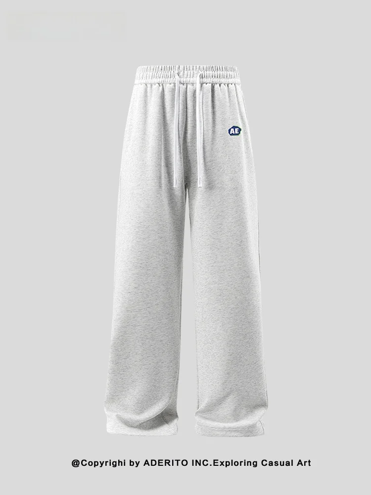 

Bla Casual Loose Straight Leg Pants for Men Versatile Long Trousers Comfortable Cotton Autumn Winter Faion Brand ITO