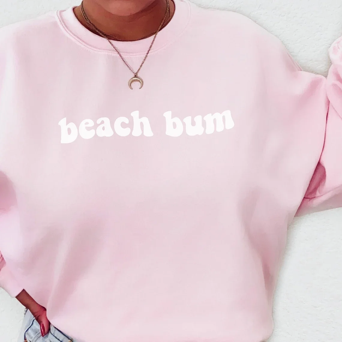 

Skuggnas Beach Bum Sweatshirt Crewneck Preppy Sweaters Vacation Sweater Long Sleeved Fashion Cotton Jumper Drop Shipping