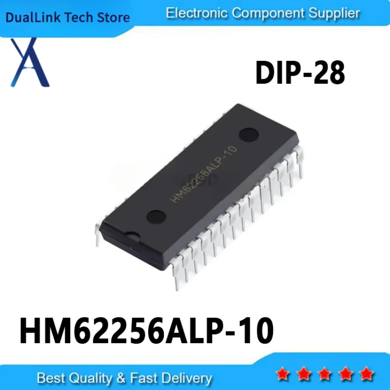 

10PCS New and Original HM62256 62256 HM62256ALP-10 DIP-28