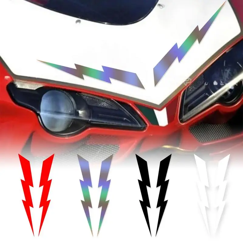 

1 Pair Motorcycle Stickers Reflective Car Body Stickers Lightnings Decal DIY Motocross Decorative Accessories