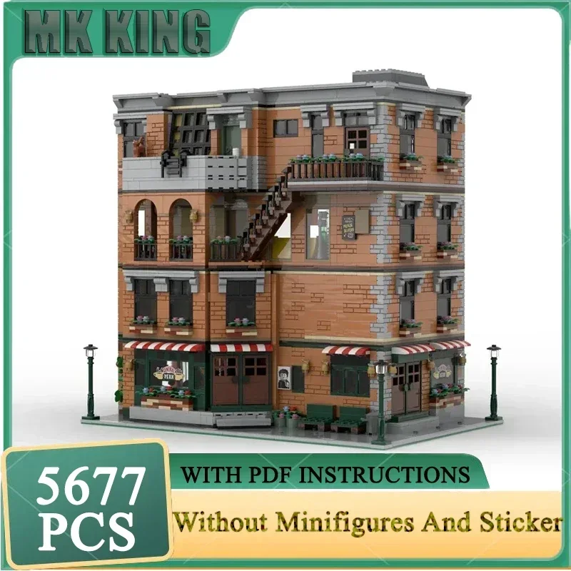

City Street View Moc Building Block Modular Friends and Big Bang Apartments Model Technology Brick Assembly Toy For Holiday Gift