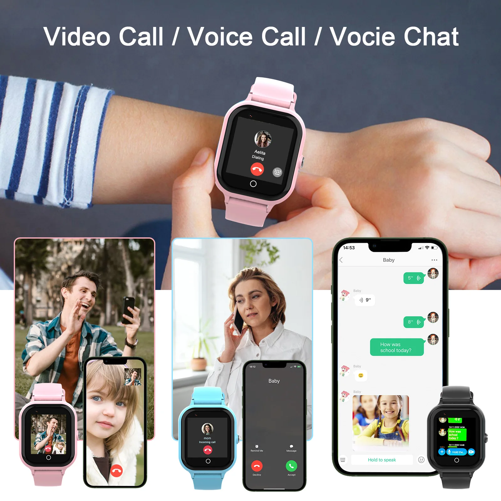 ونليكس ساعة ذكية طفل 4G مكالمة فيديو هاتف مزود بكاميرا طالب ساعة SOS واي فاي لتحديد المواقع محدد KT24 مكافحة خسر الأطفال ساعة ذكية الضمان