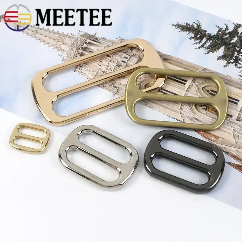 10pcs 12-50mm Bag Buckles for Belt Backpack Metal Slider Tri Glide Adjuster Buckle Strap Webbing Clasp DIY Sewing Accessories