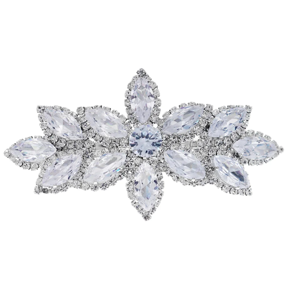 

Rhinestone Hair Clip Decoration Diamonds Barrette Bridal Rhinestones Girl Elegant Accessories for Women Durable