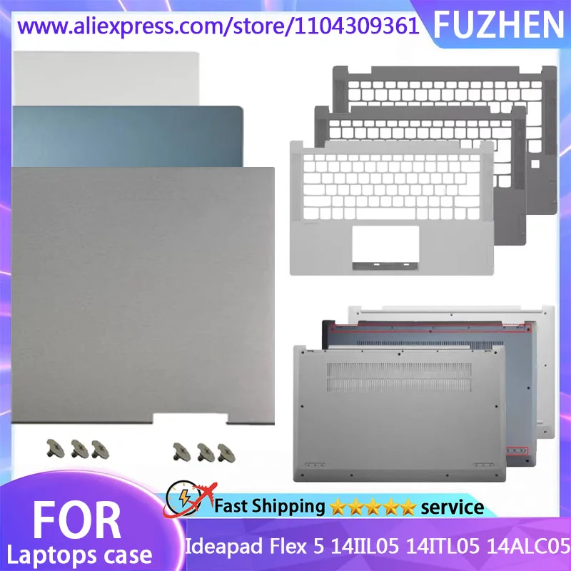 

New Cover For Ideapad Flex 5-14IIL05 5 14ARE05 14ITL05 14ALC05 LCD Back Cover Palmrest Top Case Hinge Bottom Cover Keyboard