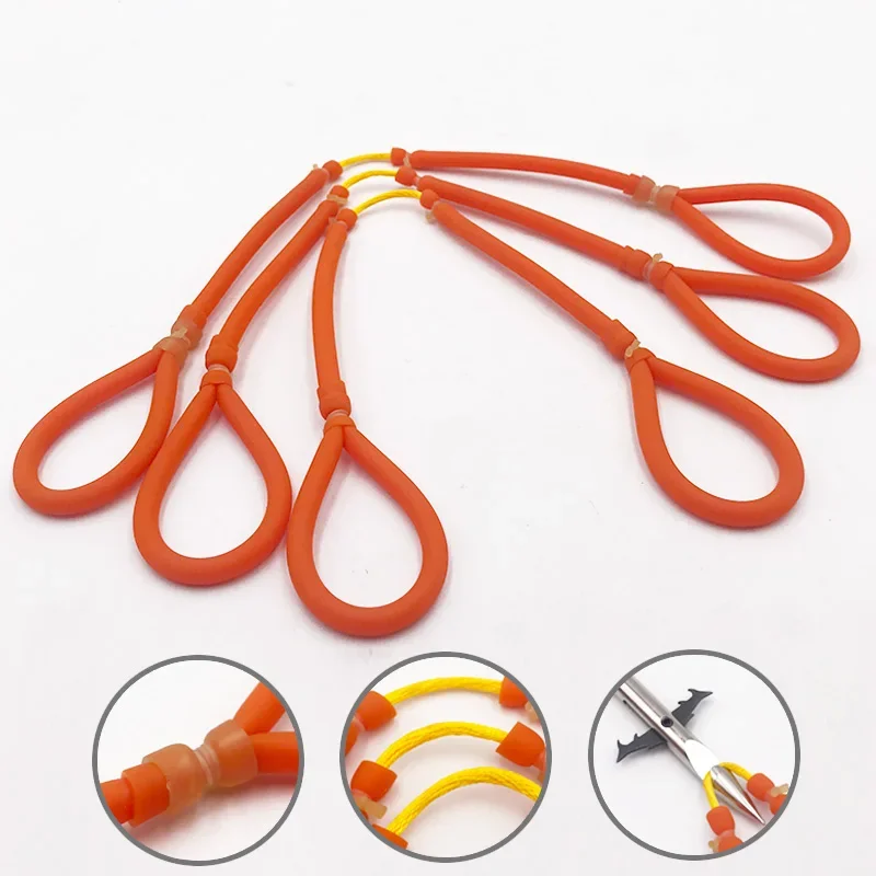 Fish Dragging Rubber Band 3/6pcs 3060 Shooting entertainment Catapult elastic belt Fish Dart Hunting Outdoor Boy Girl Games