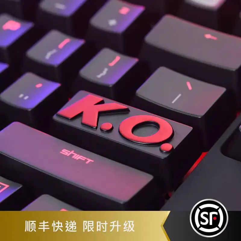 Mechanical Keyboard Arcade Fighting King Of Fighters KO Knock Down Return Keycap Zinc Aluminum Alloy Metal Personalized
