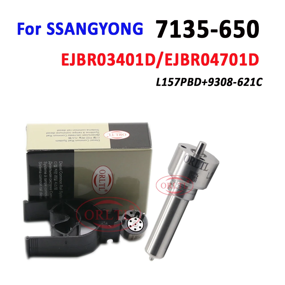 ORLTL A6640170021 EJBR04701D Diesel Injector Repair Kit L157PBD Nozzle Valve 9308-621C for Delphi Euro3 SSANGYONG EJBR03401D