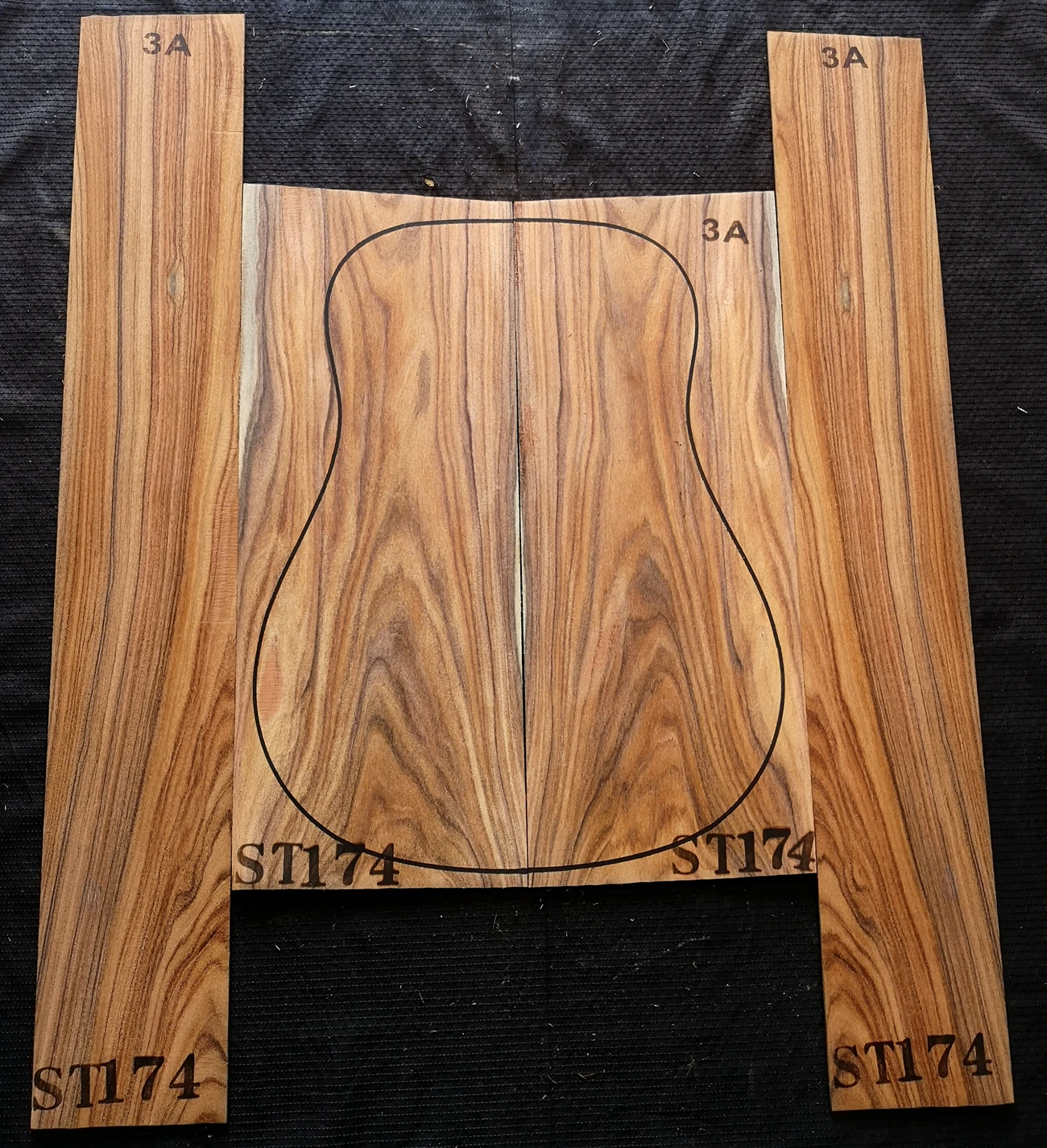 Pao  Ferro SOLIDE  Wood Guitar Back Side board Making Guitar Material parts accessories