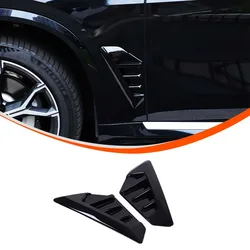Car Side Fender Cover Shark Gills Side Decoration Fender Air Vent Trim Cover For BMW X5 G05 F95 X5M 2023 2024