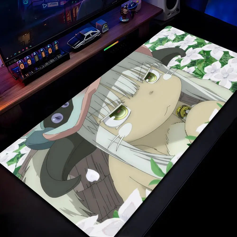 Cartoon Made In Abyss Mouse Pad Mousepad HD Printing Computer Gamers Locking Edge Non-slip Mouse Pad XXL90x40cm Keyboard PC Desk