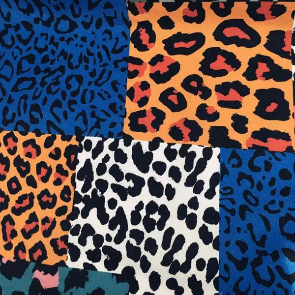 

Хлопковая ткань с леопардовым принтом для рукоделия, детских клатчей, одежды для малышей, цифровая печать, полностью хлопковая ткань
