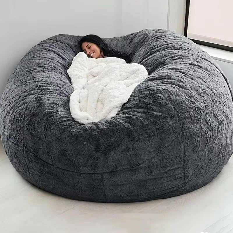 5ft 6ft Outdoor Oversized Poly Wool Bean Bag Chair Cover Party No Filler