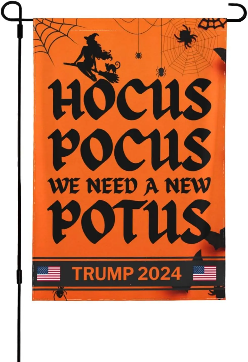 40x28 Hocus-Pocus We Need A New Potus Trump 2024 Garden Flag Double sided F Biden Christmas Happy Halloween Gifts Yard Flag Vert