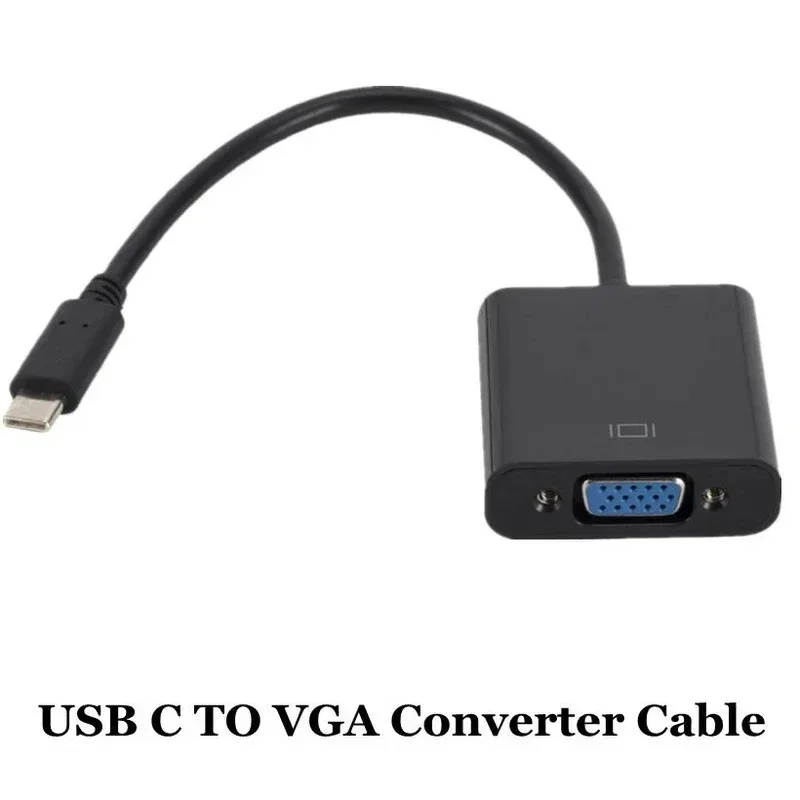 USB C To VGA Adapter Cable Type-C USB 3.1 To VGA Adaptor for MacBook Pro MacBook Air 2019 Samsung Galaxy S9/S8 USB C TO VGA