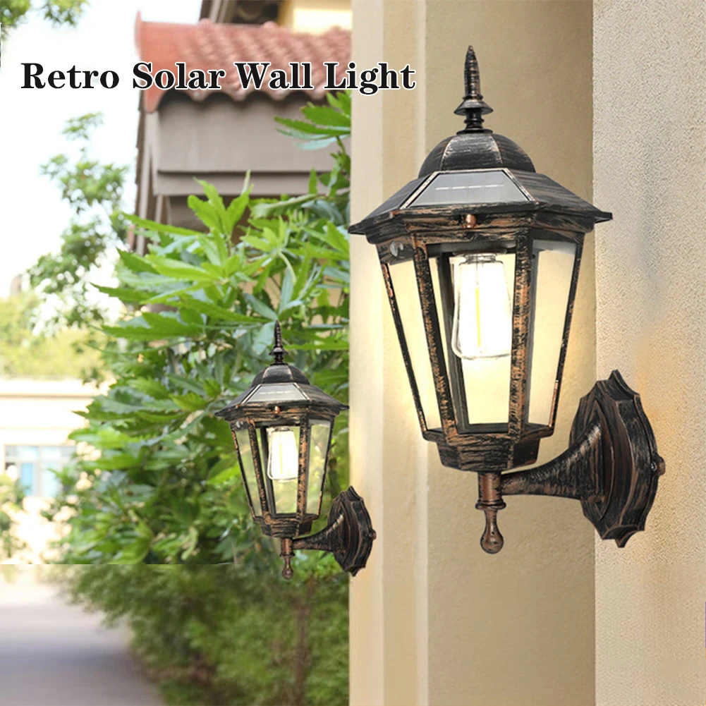 

Solar Porch Lights Outdoor Motion Sensor Exterior Front Security Lamps Wall Lanterns With 3 Modes IP65 Waterproof Patio Fence