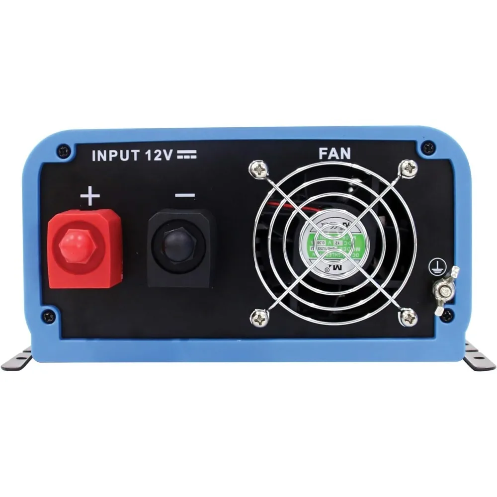 عاكس طاقة موجة جيبية نقية مدمج بقدرة 1500 وات، 3 منافذ، 1 منافذ شحن USB + 1 منافذ شحن USB-C، جهاز تحكم عن بعد عبر كابل هاتف RJ12 #3