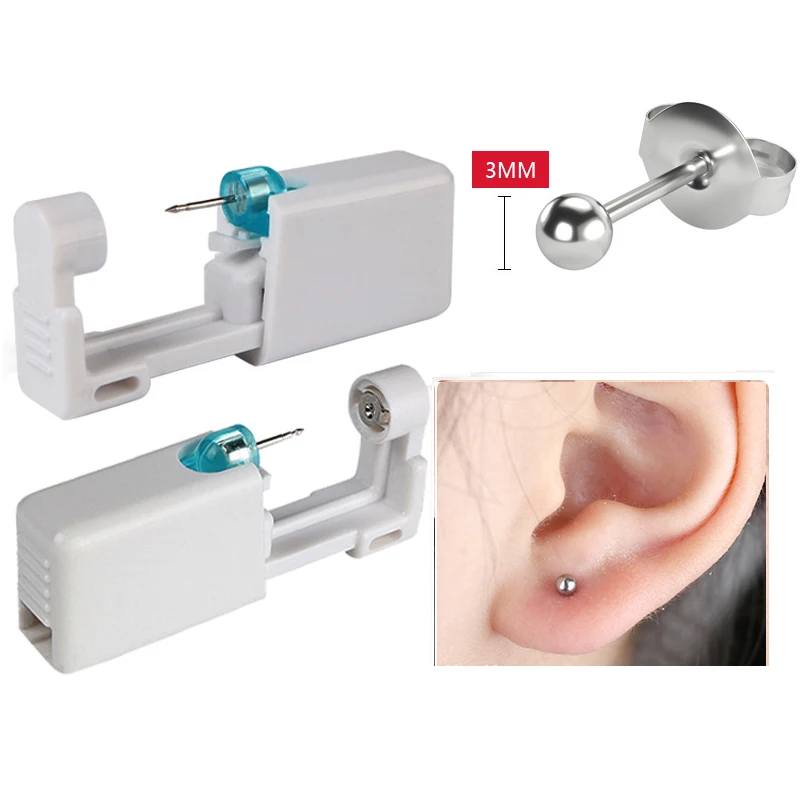 NONE Ear Piercing Gun Disposable Safety Piercer Set Multicolor 5