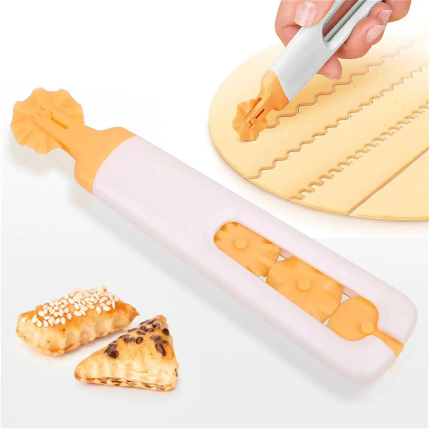 

4in1 Roller Cutter Set Multi-Function Dough Wheel Serrated Edges Durable Baking Tool Cake Decorating Baking Pastry Tools