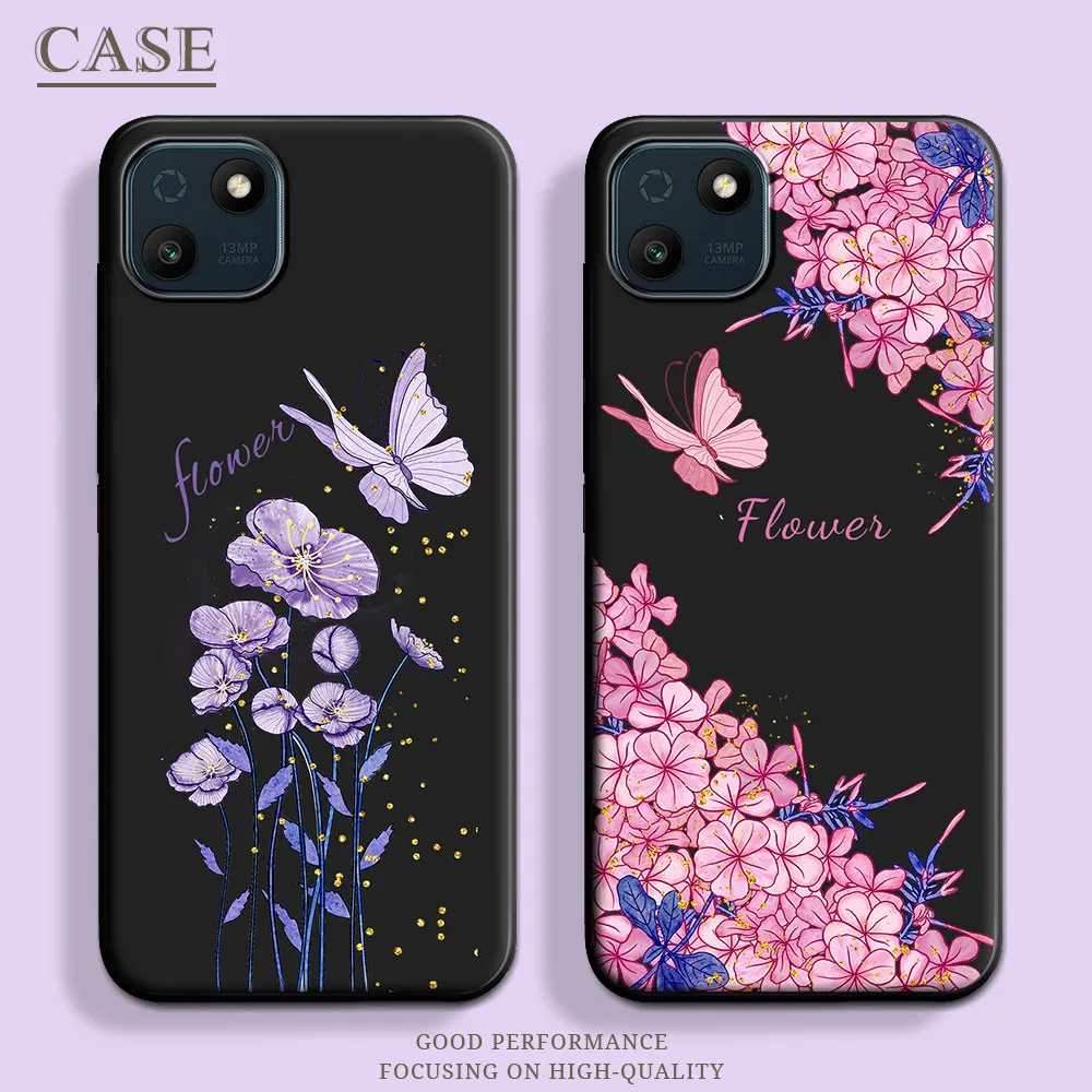 For Wiko T10 Case Butterfly Soft Silicone Couple Stars TPU Flower Phone Case For Wiko T 10 t10 Fashion Back Cover Cute Bumper