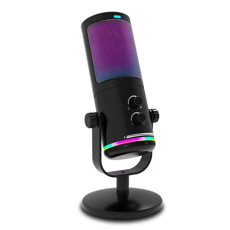 

Профессиональный конденсаторный микрофон, USB-динамический микрофон с кнопкой отключения звука, игровой микрофон для студийного пения, подкасти, прямая трансляция