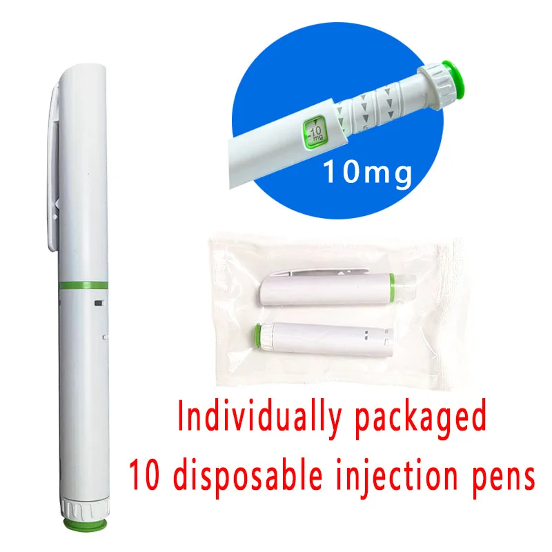 

A set of 10 disposable injection pens, suitable for insulin, growth hormone, and 3ml ink cartridges (excluding medication)
