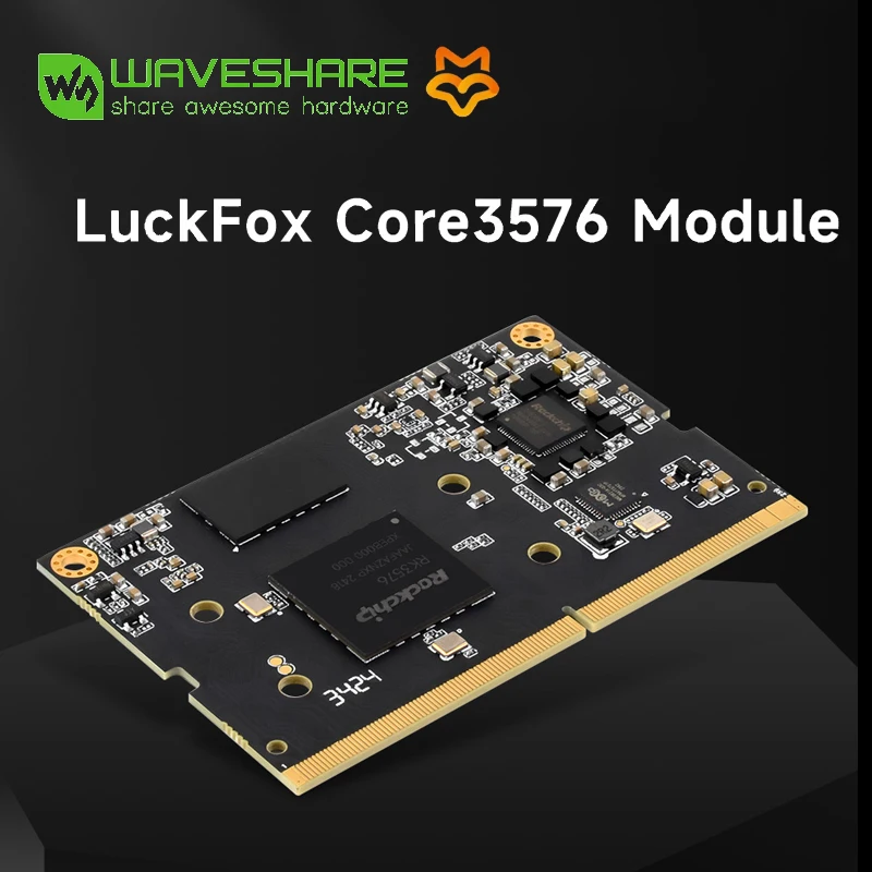 

Модуль Waveshare Luckfox Core3576, 6-точечная вычислительная мощность, восьмиядерный процессор Rockchip RK3576, 2,2 ГГц, большая. Architecture LITTLE