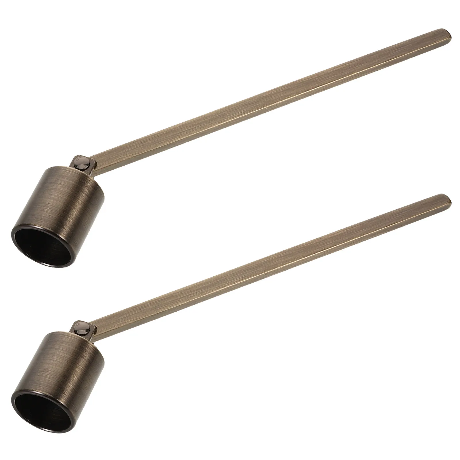 2Pcs Snuffer Retro Stainless Steel Metal Extinguisher Long Handle Wick Tool for Vintage Home Tea Light Use