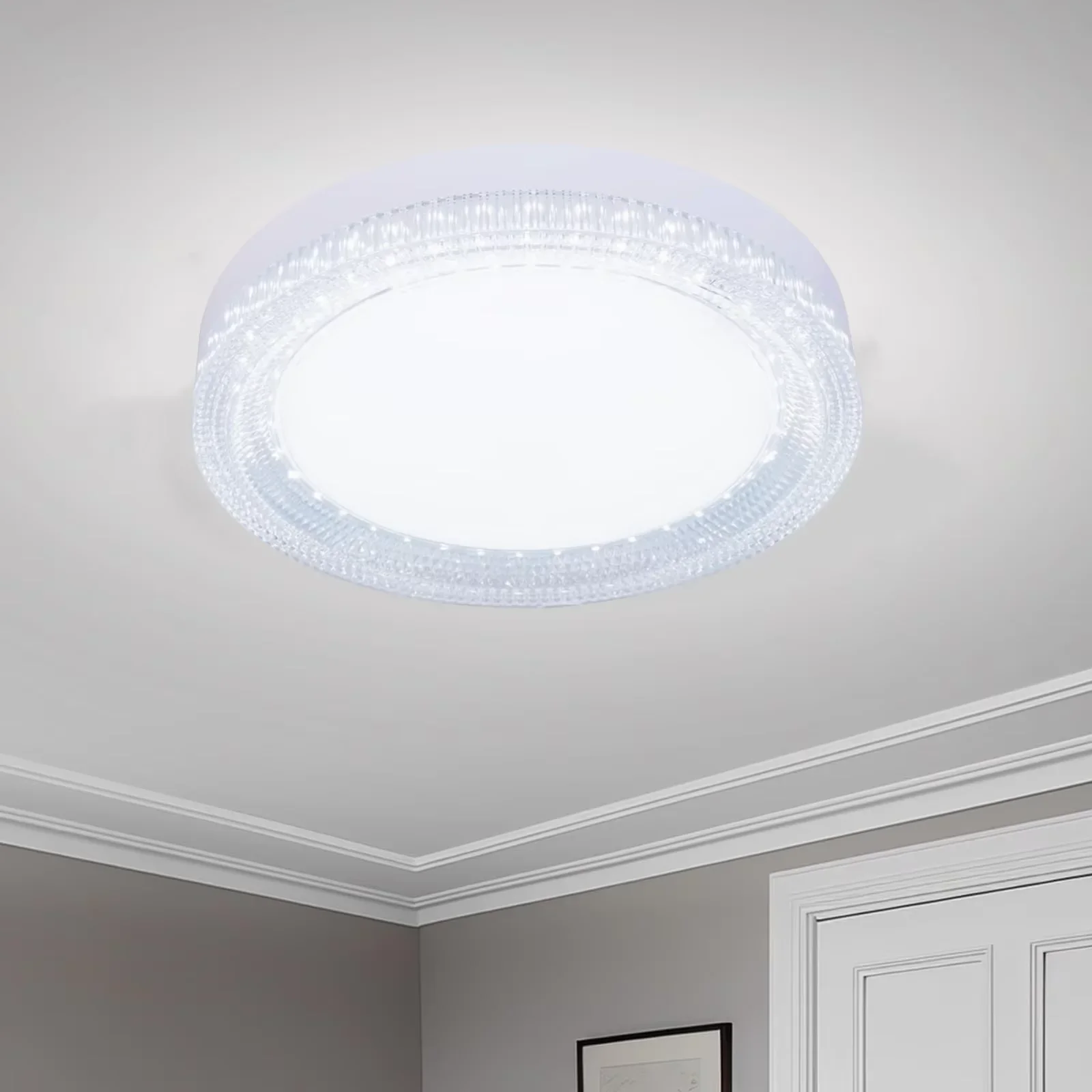 

Hot Selling Ultra Thin Crystal Ceiling Lamp Round Ceiling Home Lamp Cool White Suitable for Balcony Kitchen Bedroom Light