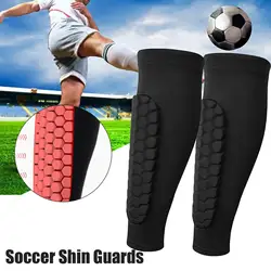 1pc Honeycomb Soccer ochraniacze piłkarskie piłka nożna tarcze sportowe Legging ochraniacze na kolana ochronny sprzęt Shank Protector